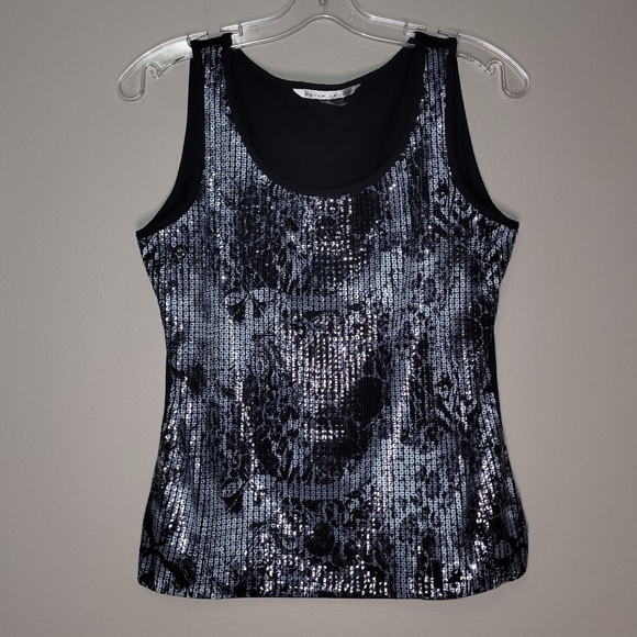 M | Peter Nygård | Square Sequin Tank Top - Picture 1 of 6